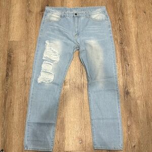 Homllyer Ripped Jeans for Men,Mens Slim Straight Fit Denim Jeans SZ 40